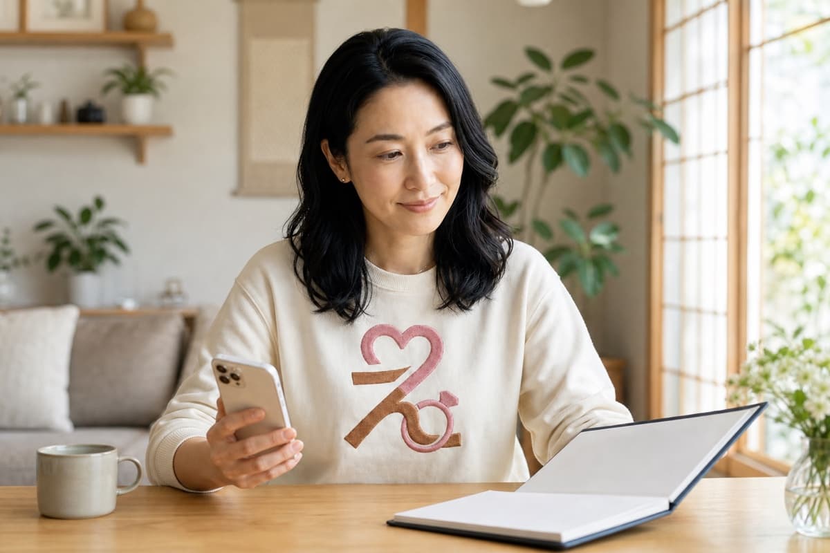 婚活アプリと相談サービスを比較する女性
